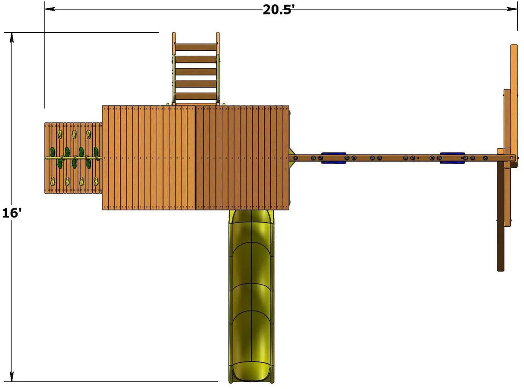 Original Fort Combo 2 XL with Wood Roof millzhouseav