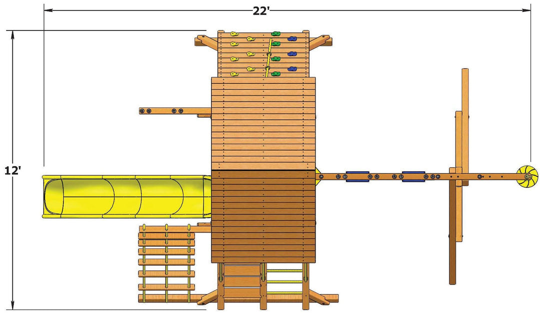 Original Playcenter Combo 2 With Wood Roof millzhouseav