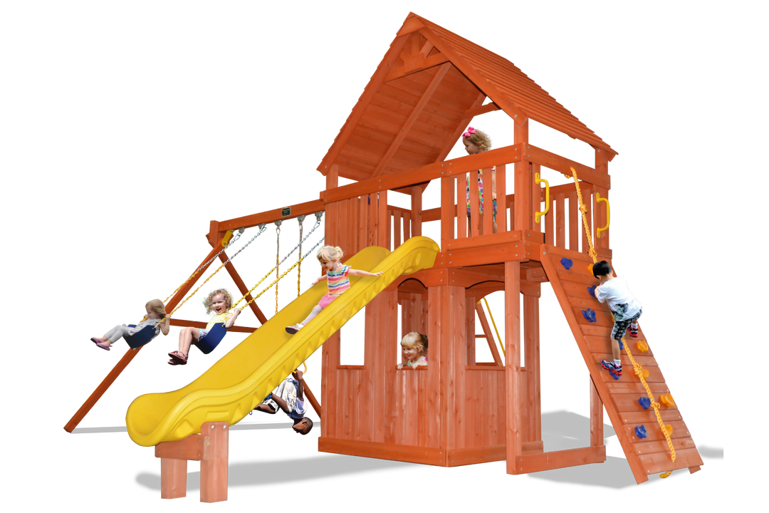 Turbo Original Fort Combo 2 XL  Wood Roof with Playhouse millzhouseav