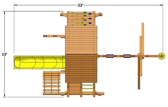 Turbo Original Playcenter Combo 2 With Wood Roof millzhouseav