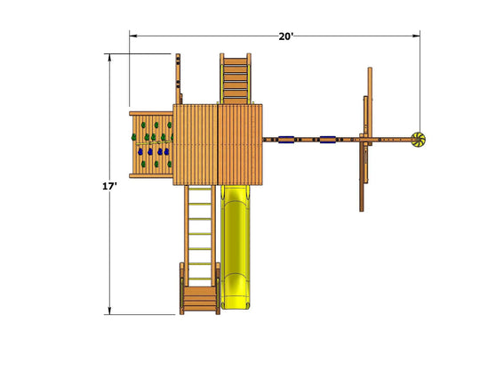 Deluxe Fort Combo 3 with Playhouse millzhouseav