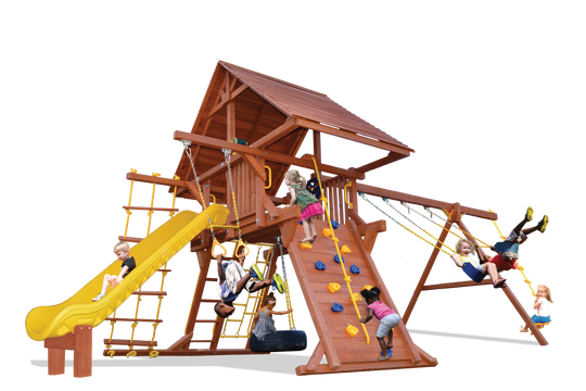 Turbo Deluxe Playcenter Combo 2 With Wood Roof millzhouseav