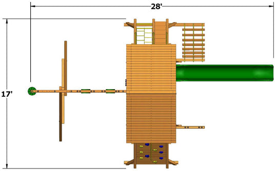 Extreme Playcenter Combo 2 With Wood Roof millzhouseav