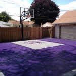 Professional personal basketball court installation example