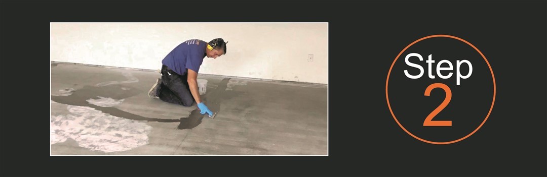 Millz House Floor Coating Process Step 2 Repair Concrete