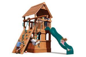 Deluxe Fort play set with lower level playhouse
