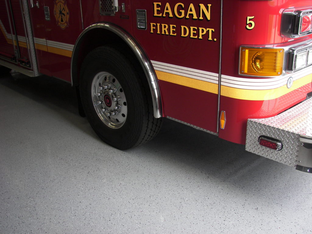 Fire station epoxy floor coating