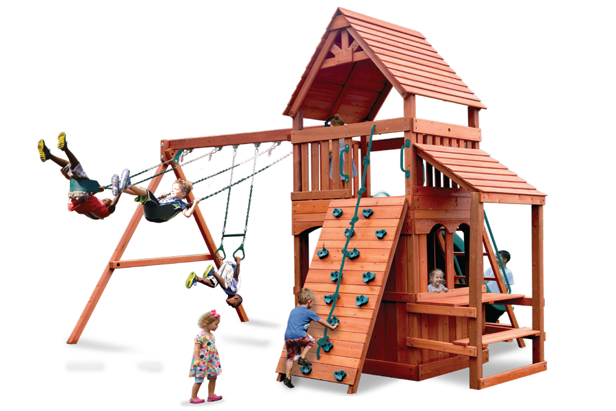 Turbo Original Fort Hangout Play Set with Cafe Table and Lower Level Playhouse