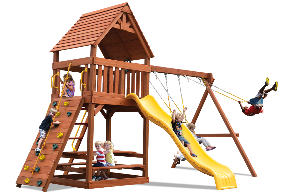 Original Fort Play Set with Wood Roof